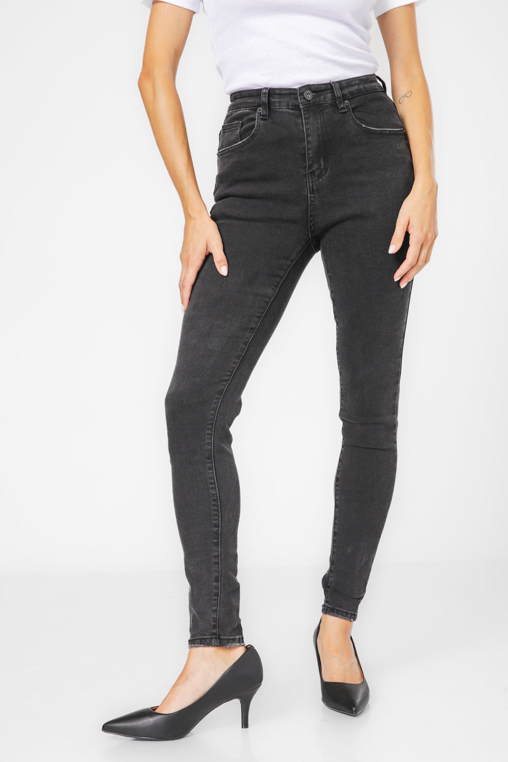 גינס מותן רלקס בצבע אפור