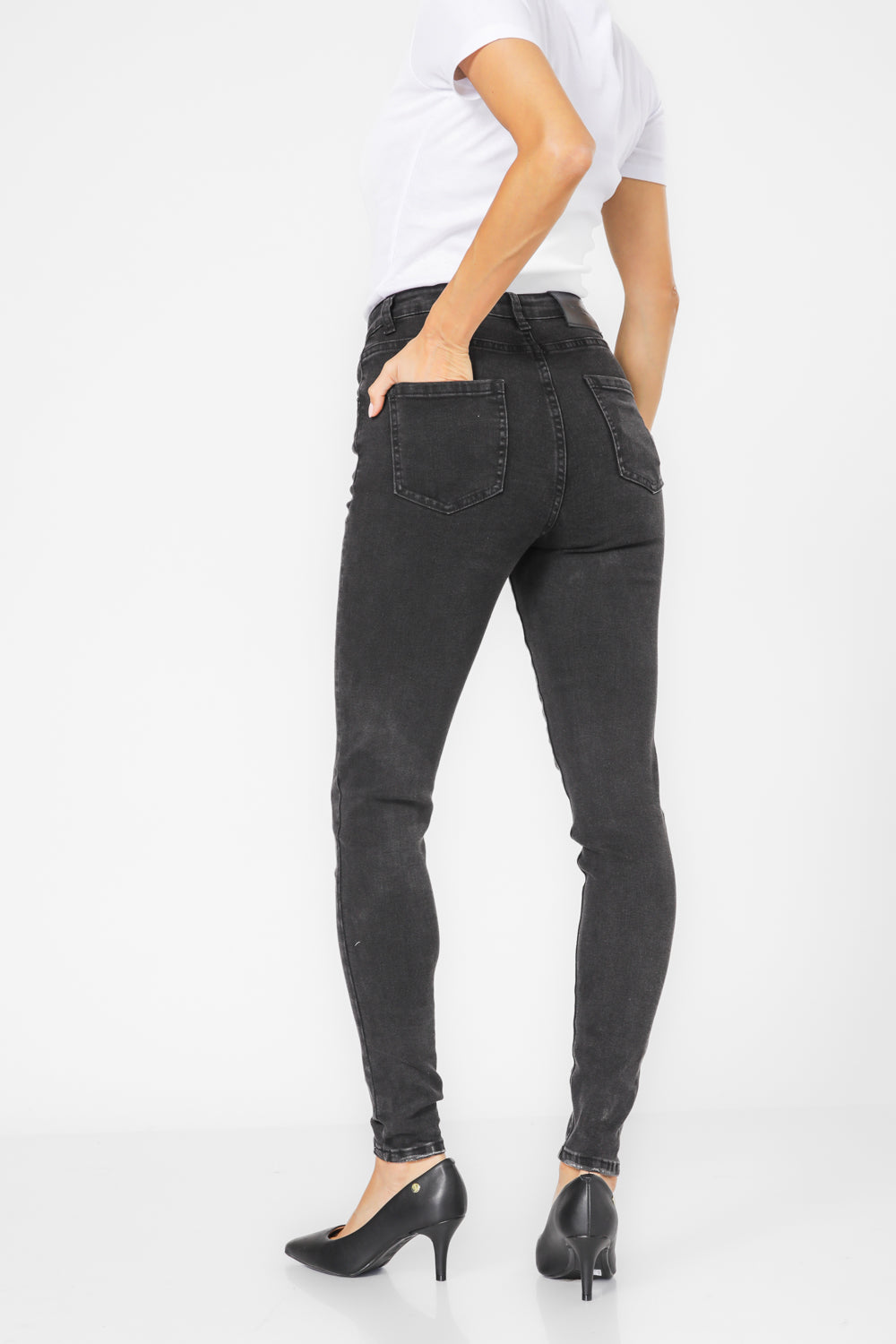 גינס מותן רלקס בצבע אפור