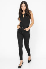 ג'ינס מותן רלקס בצבע שחור