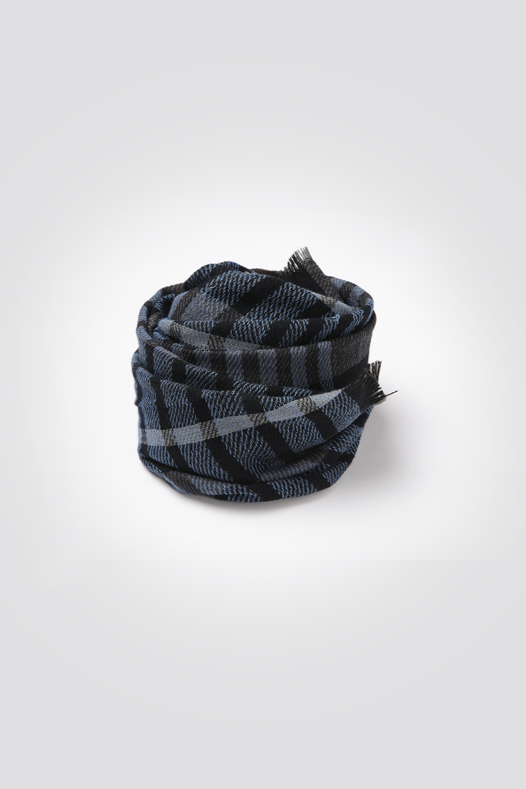 צעיף משבצות לגברים בצבע נייבי