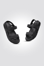 סנדל לנשים FLAT ANKLE STRAP בצבע שחור - MASHBIR//365