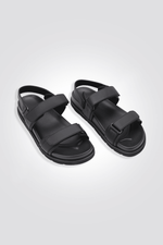 סנדל לנשים FLAT ANKLE STRAP בצבע שחור - MASHBIR//365