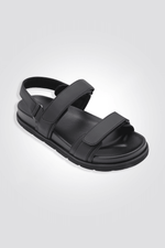 סנדל לנשים FLAT ANKLE STRAP בצבע שחור - MASHBIR//365