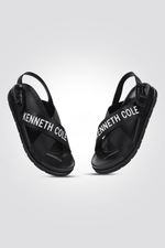 סנדלי FLAT ANKLE STRAP לנשים בצבע שחור - MASHBIR//365