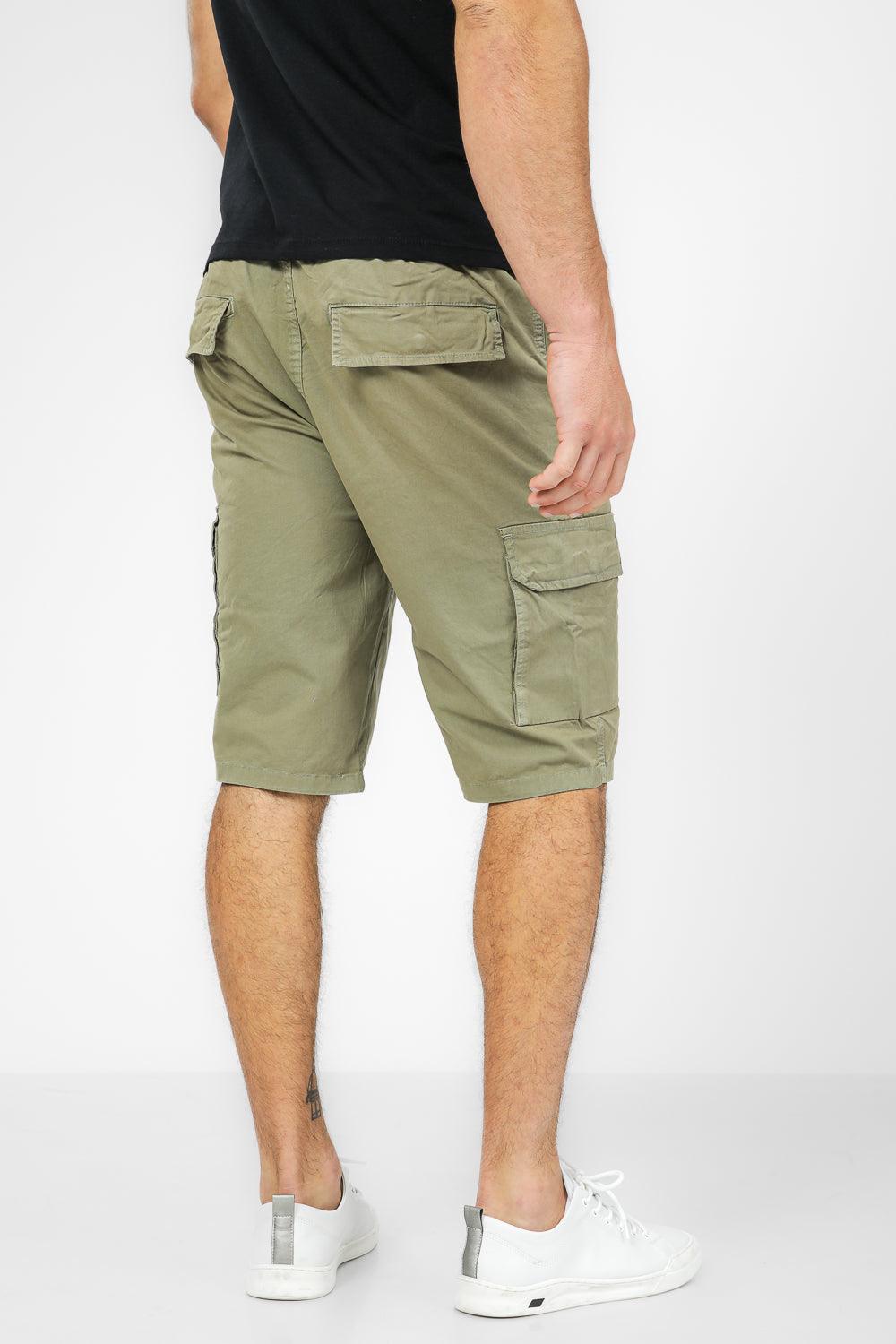 מכנסי ברמודה CLASSIC בצבע ירוק זית - MASHBIR//365