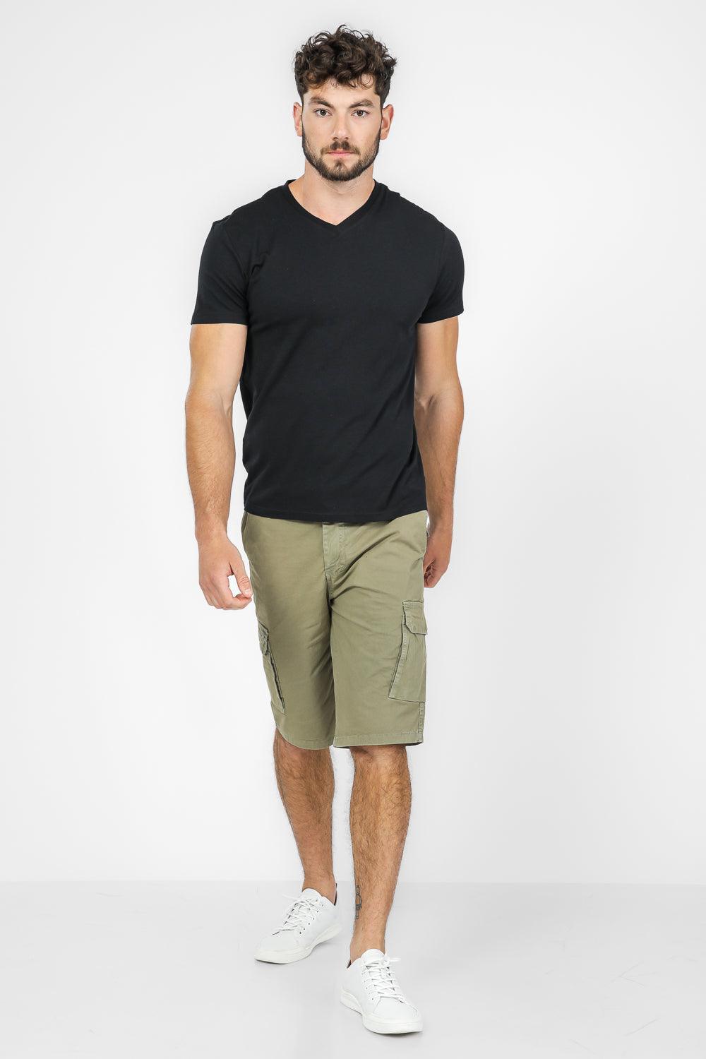 מכנסי ברמודה CLASSIC בצבע ירוק זית - MASHBIR//365