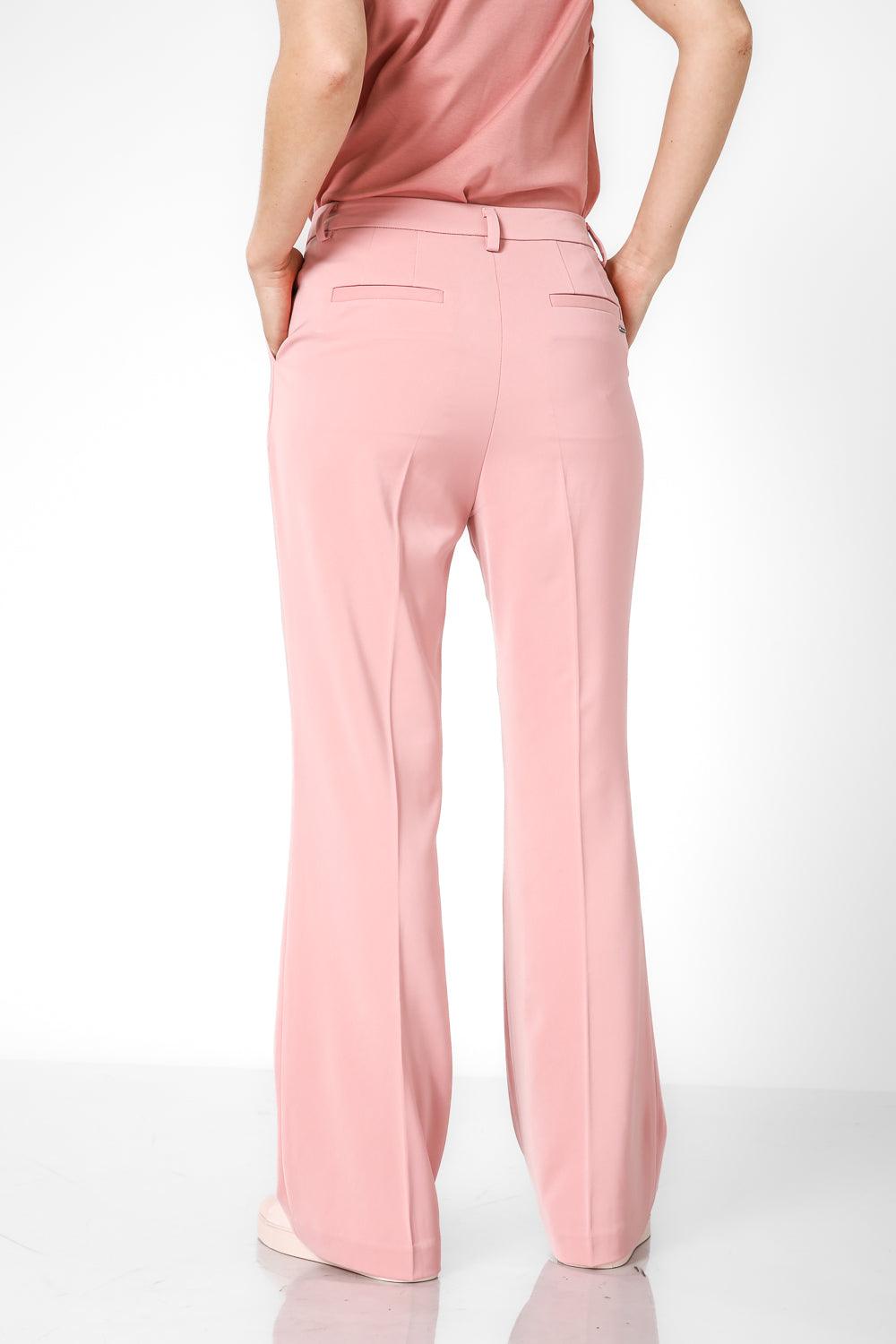 מכנסיים מחוייטים עם קפלים בצבע ורוד - MASHBIR//365