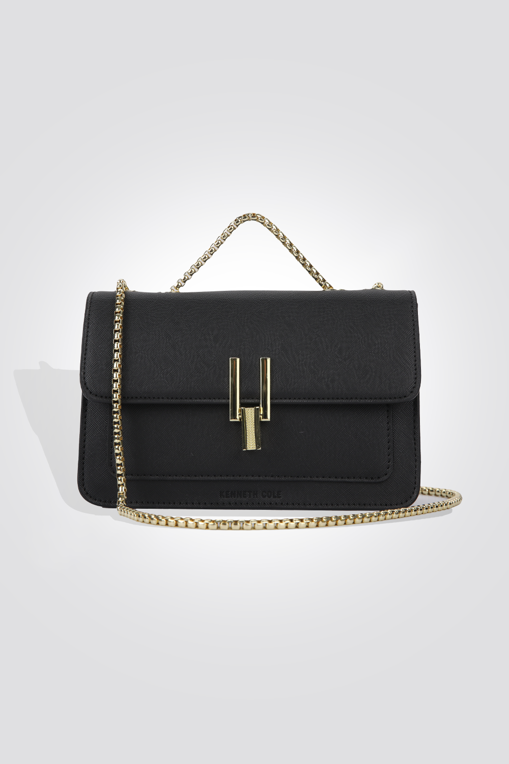 תיק צד CROSSBODY דמוי עור בצבע שחור