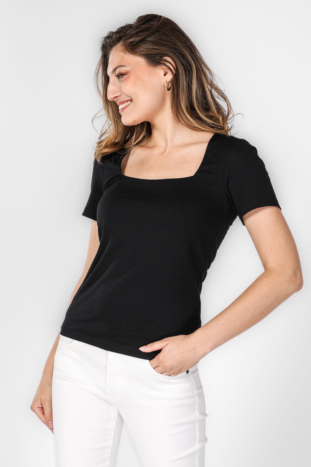 טישירט קצרה בצבע שחור - MASHBIR//365