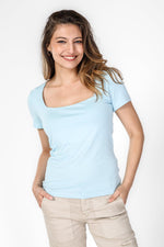 טישירט קצרה בצבע תכלת - MASHBIR//365