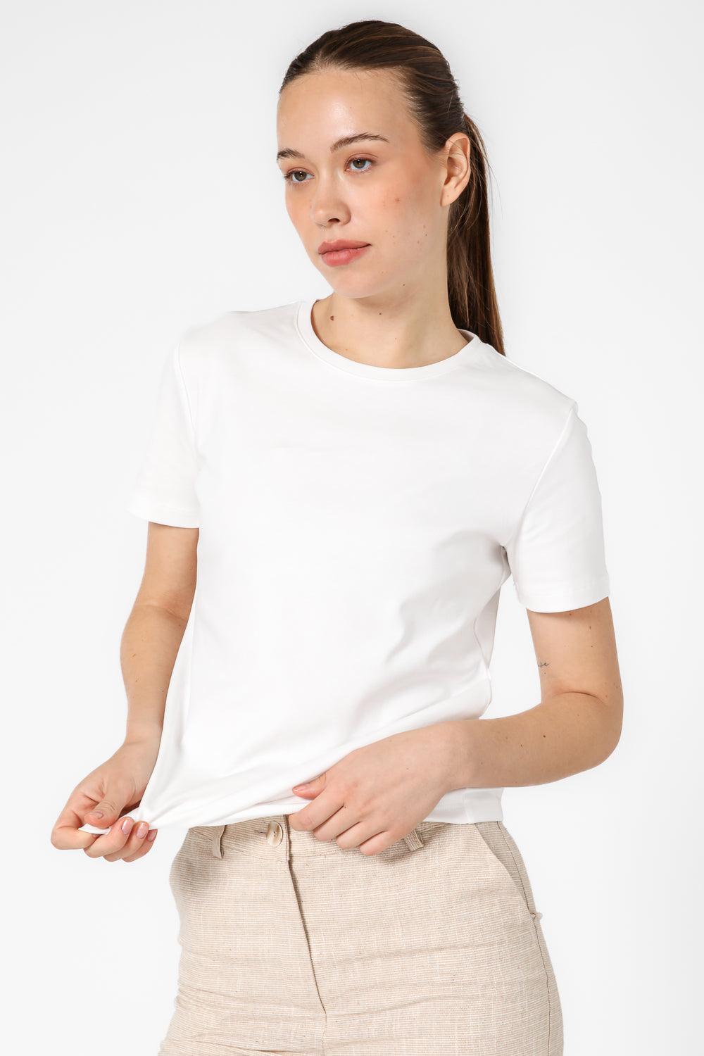 טישירט קצרה בצבע לבן - MASHBIR//365