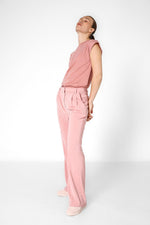 טישירט קצרה ללא שרוולים בצבע ורוד - MASHBIR//365