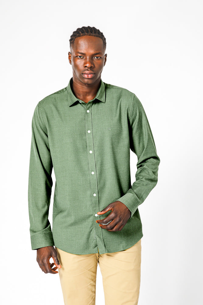 FOREST GREEN-SLIM חולצת במבוק לייקרה