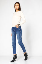 
 סריג קלאסי עם מפתח עגול לנשים  | קנת קול