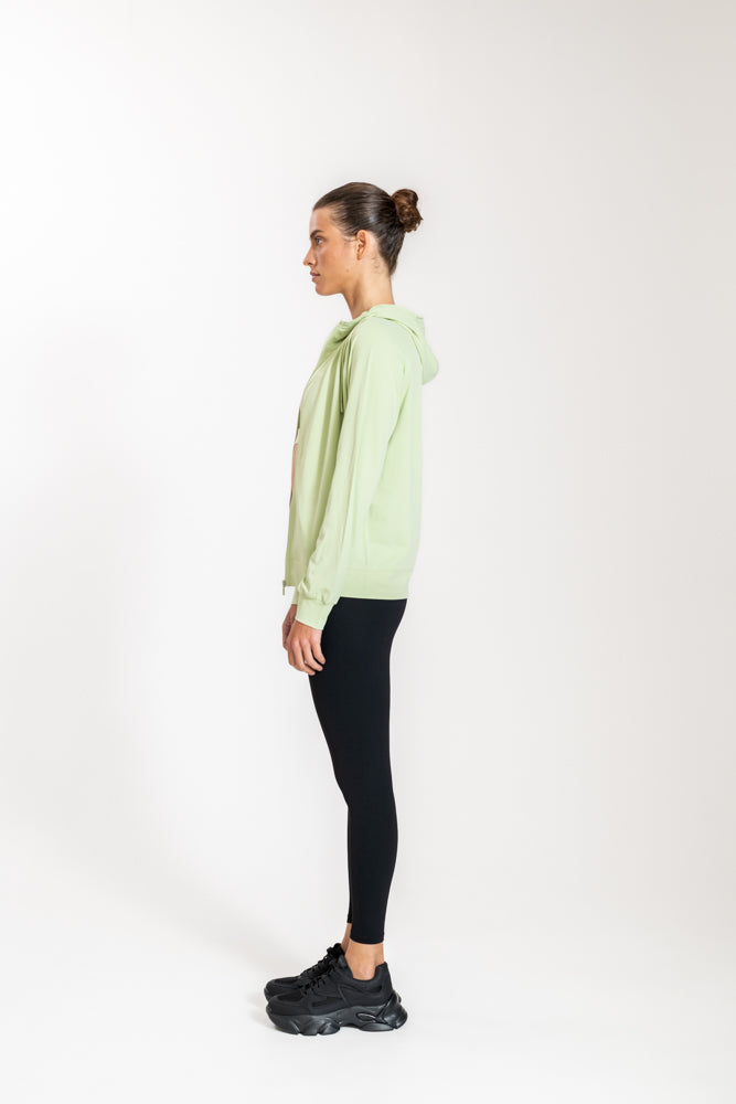 סווטשירט אימון לנשים Raglan בצבע ירוק בהיר