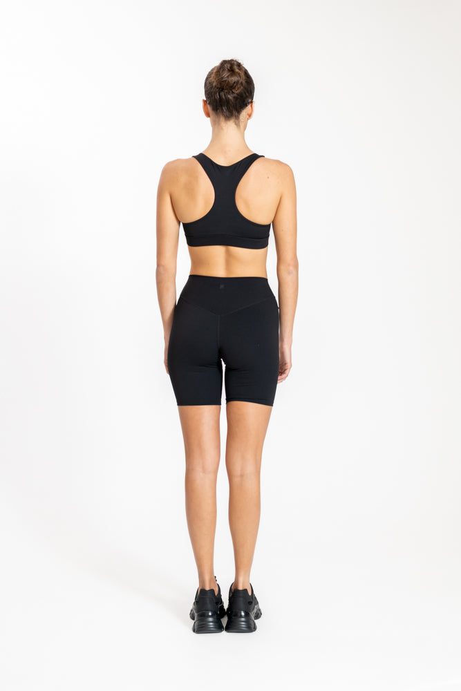 טייץ קצר לנשים Biker בצבע שחור