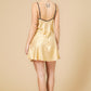 שמלת בייבידול סאטן נקודות בצבע זהב ושחור - 4