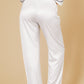 חליפת סאטן ארוכה בצבע לבן - 3