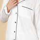 חליפת סאטן ארוכה בצבע לבן - 4