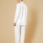 חליפת סאטן ארוכה בצבע לבן - 8