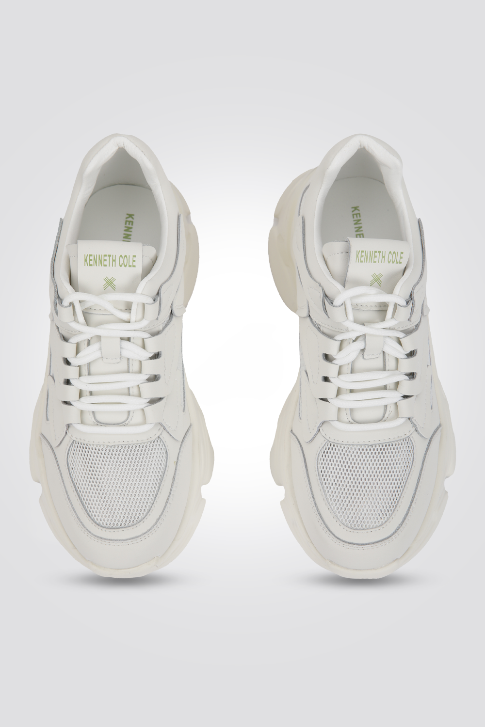 נעלי טריינר לנשים לבן וירוק בהיר