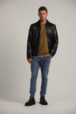 ג'קט בלוזון עור בצבע שחור | קנת קול
