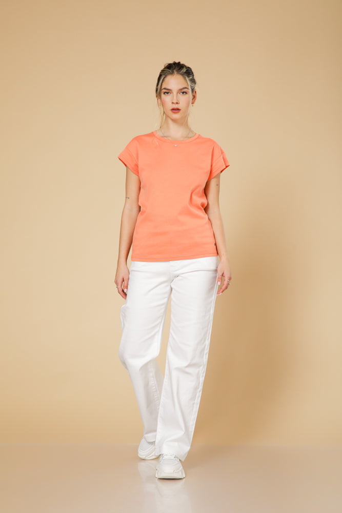 טישירט כותנה פרימיום ללא שרוול בצבע כתום