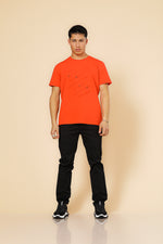 טישירט לייקרה דפוס יולו בצבע אדום