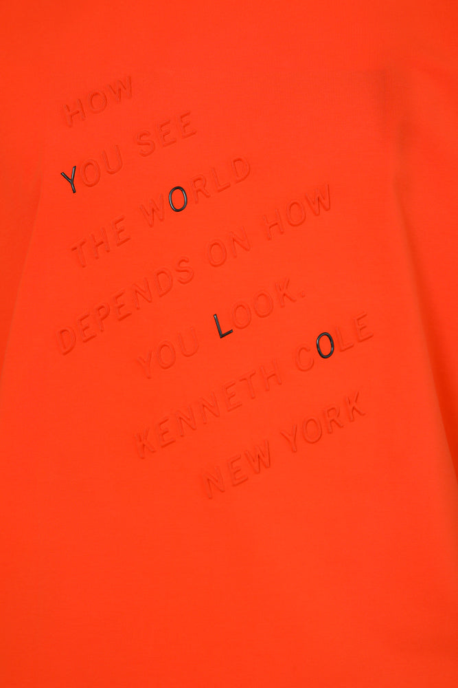 טישירט לייקרה דפוס יולו בצבע אדום