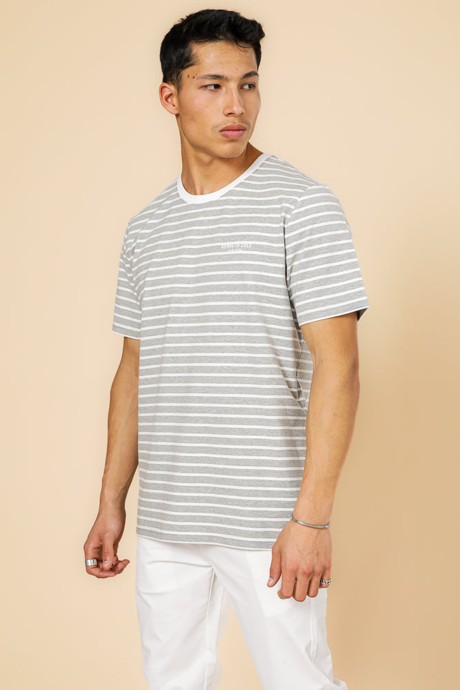 טישירט לייקרה פסים בצבע אפור