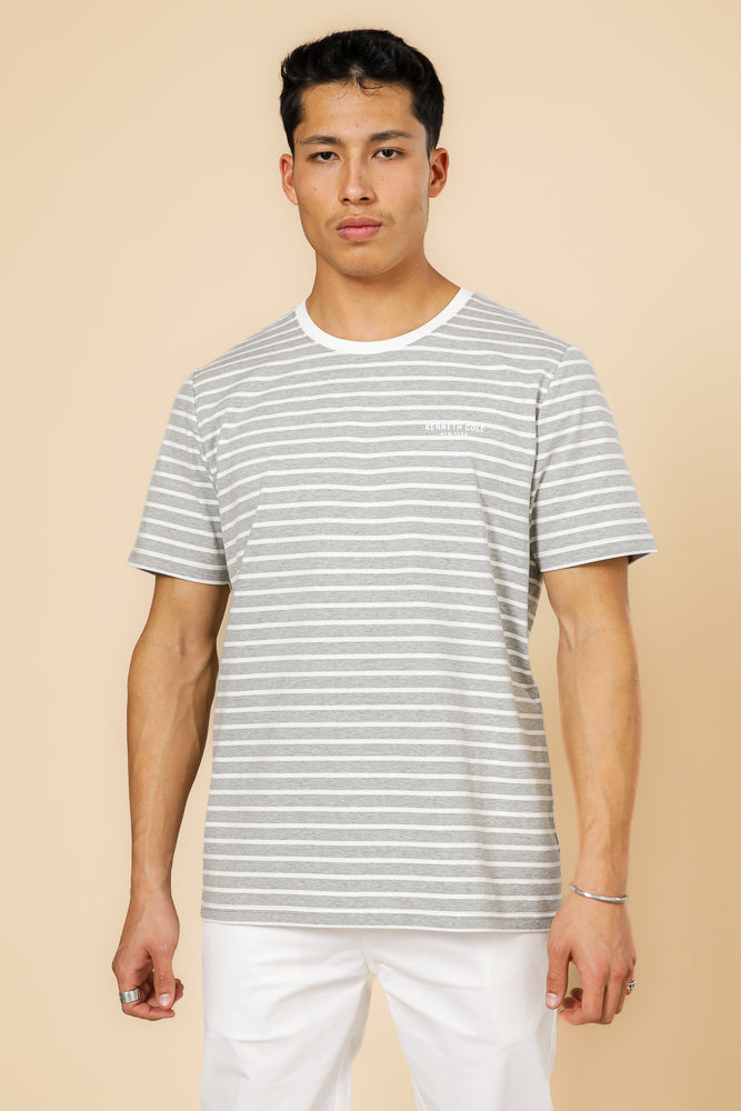 טישירט לייקרה פסים בצבע אפור