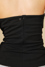 טופ סטרפלס בצבע שחור