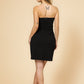 שמלת סטרפלס בצבע שחור - 3