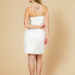 שמלת סטרפלס בצבע לבן - 4