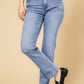 ג'ינס ישר בצבע כחול בהיר - 3