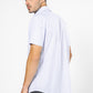 חולצה מכופתרת שרוולים קצרים בצבע לבן - 4