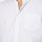 חולצה מכופתרת שרוולים קצרים משבצות בצבע לבן - 5