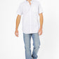 חולצה מכופתרת שרוולים קצרים משבצות בצבע לבן - 3