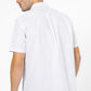 חולצה מכופתרת שרוולים קצרים משבצות בצבע לבן - 4