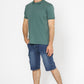 חולצה פולו עם כיס בצבע ירוק זית - 2
