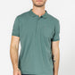 חולצה פולו עם כיס בצבע ירוק זית - 3