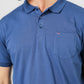 חולצה פולו עם כיס בצבע כחול - 5