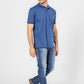 חולצה פולו עם כיס בצבע כחול - 2