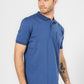 חולצה פולו עם כיס בצבע כחול - 4