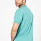 חולצה פולו עם כיס בצבע טורקיז - 3