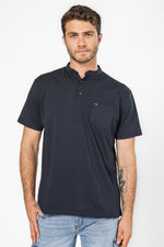 חולצה עם כיס בצבע נייבי