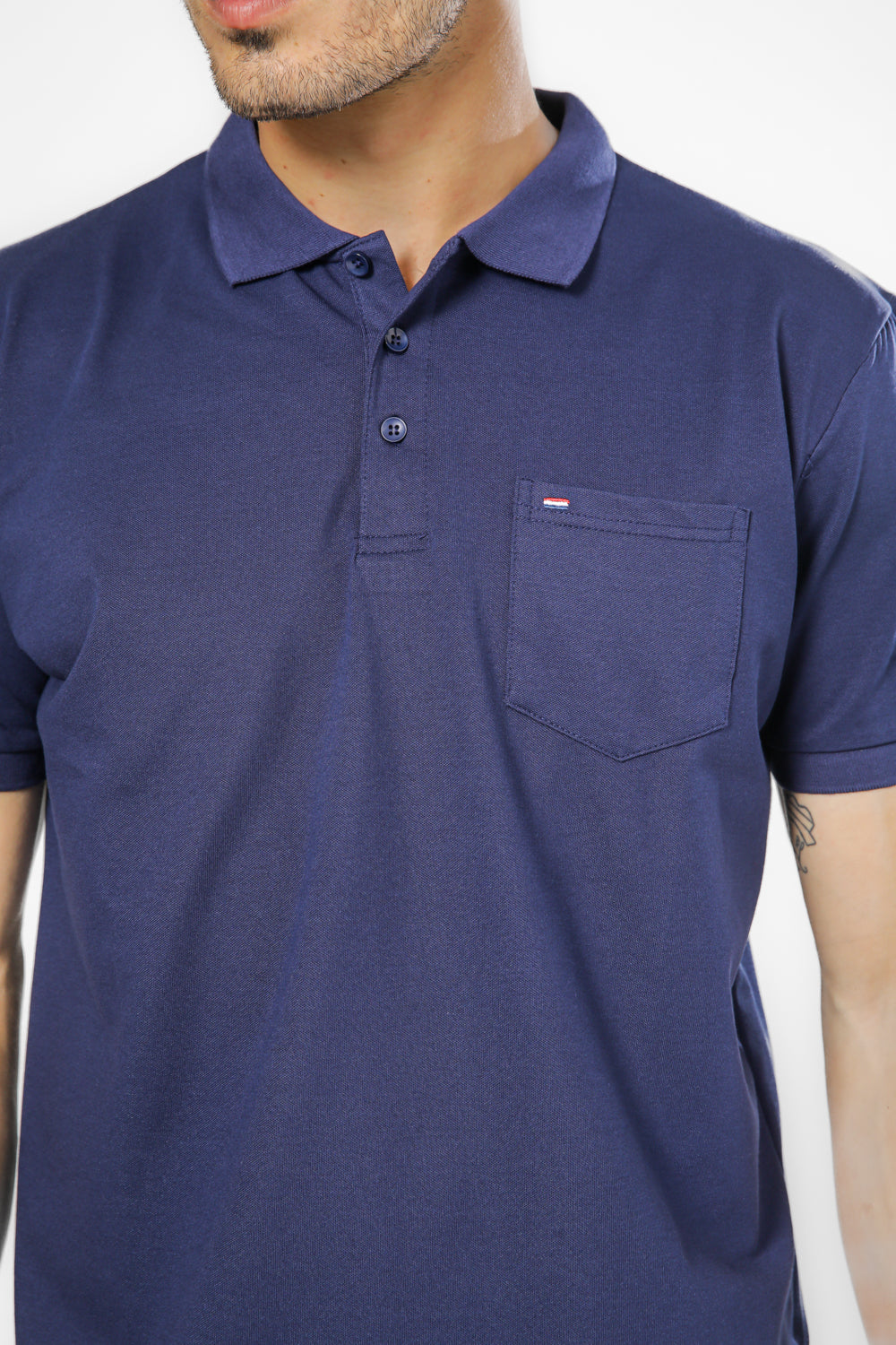 מכופתרת  STRETCH בצבע נייבי