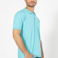 חולצה פולו עם כיס בצבע טורקיז - 3