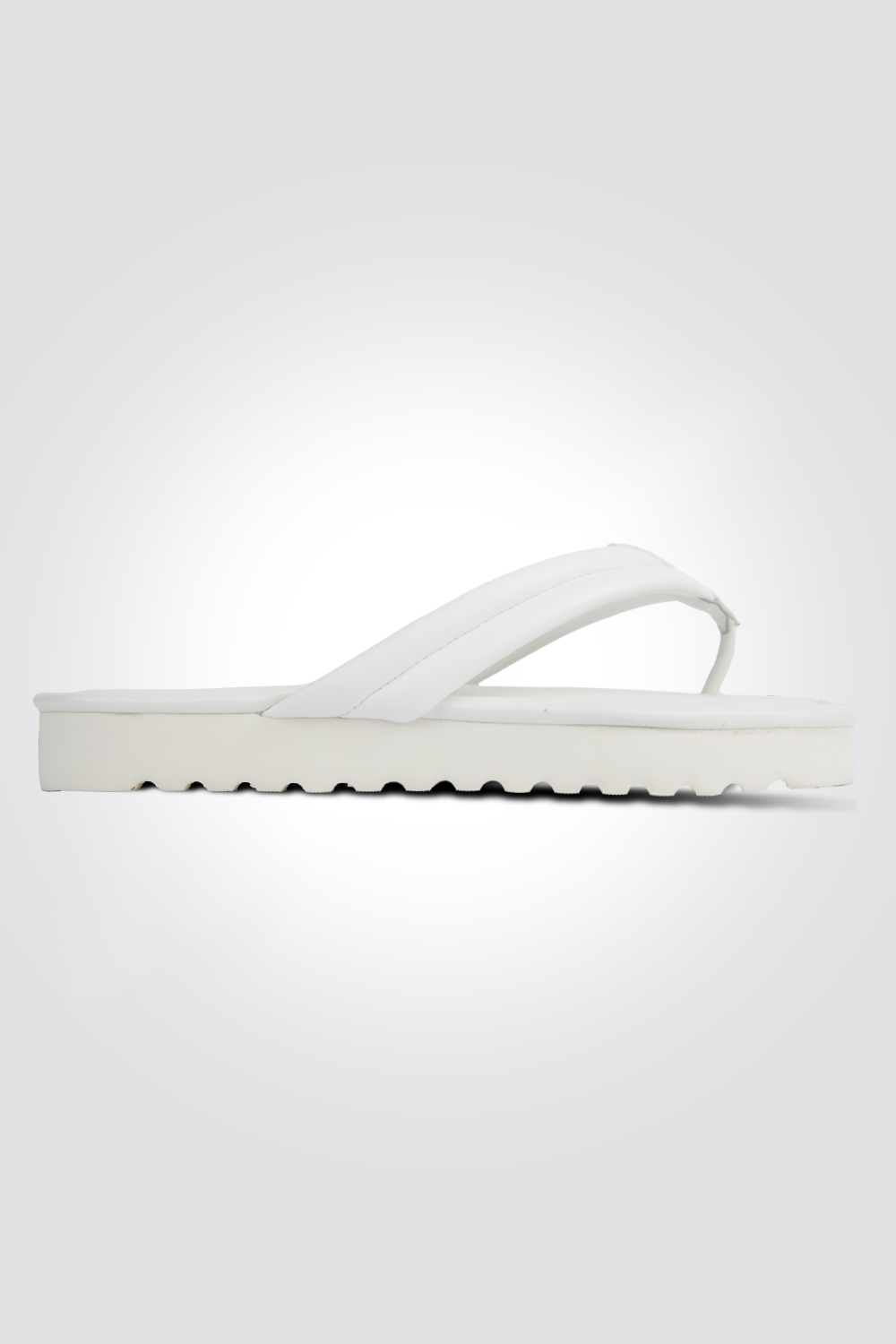 כפכף עור נשים בצבע לבן