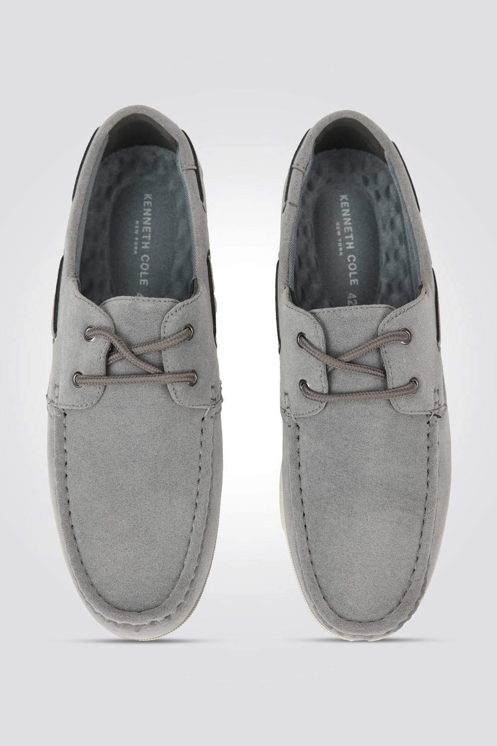 מוקסין עור הפוך גברים בצבע אפור